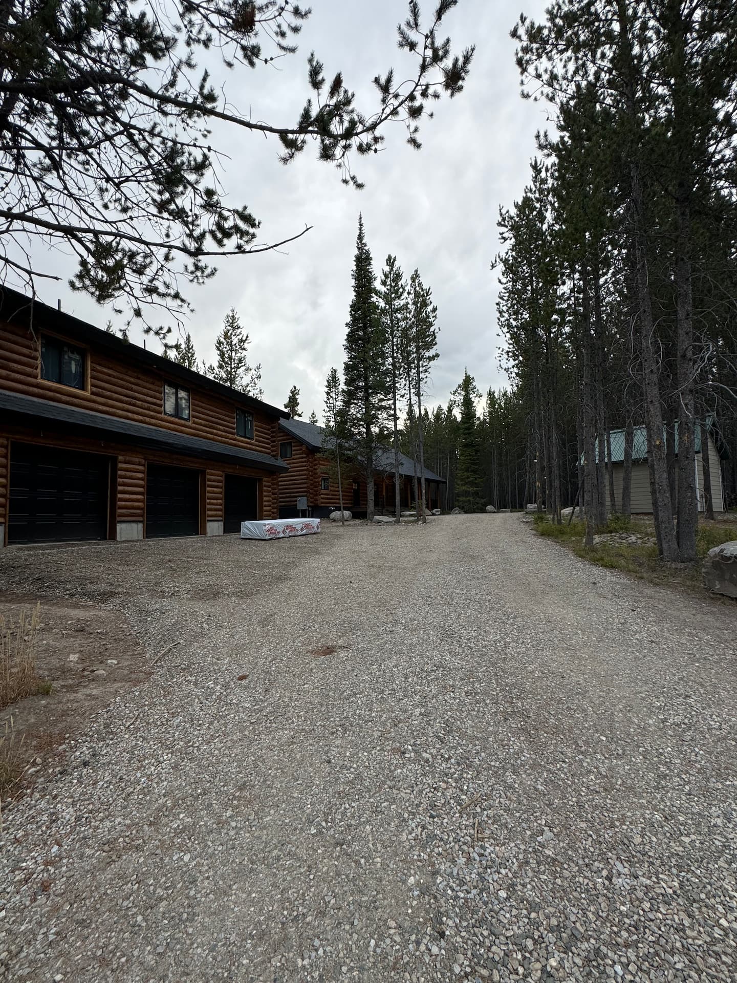 Cabin exterior with parking