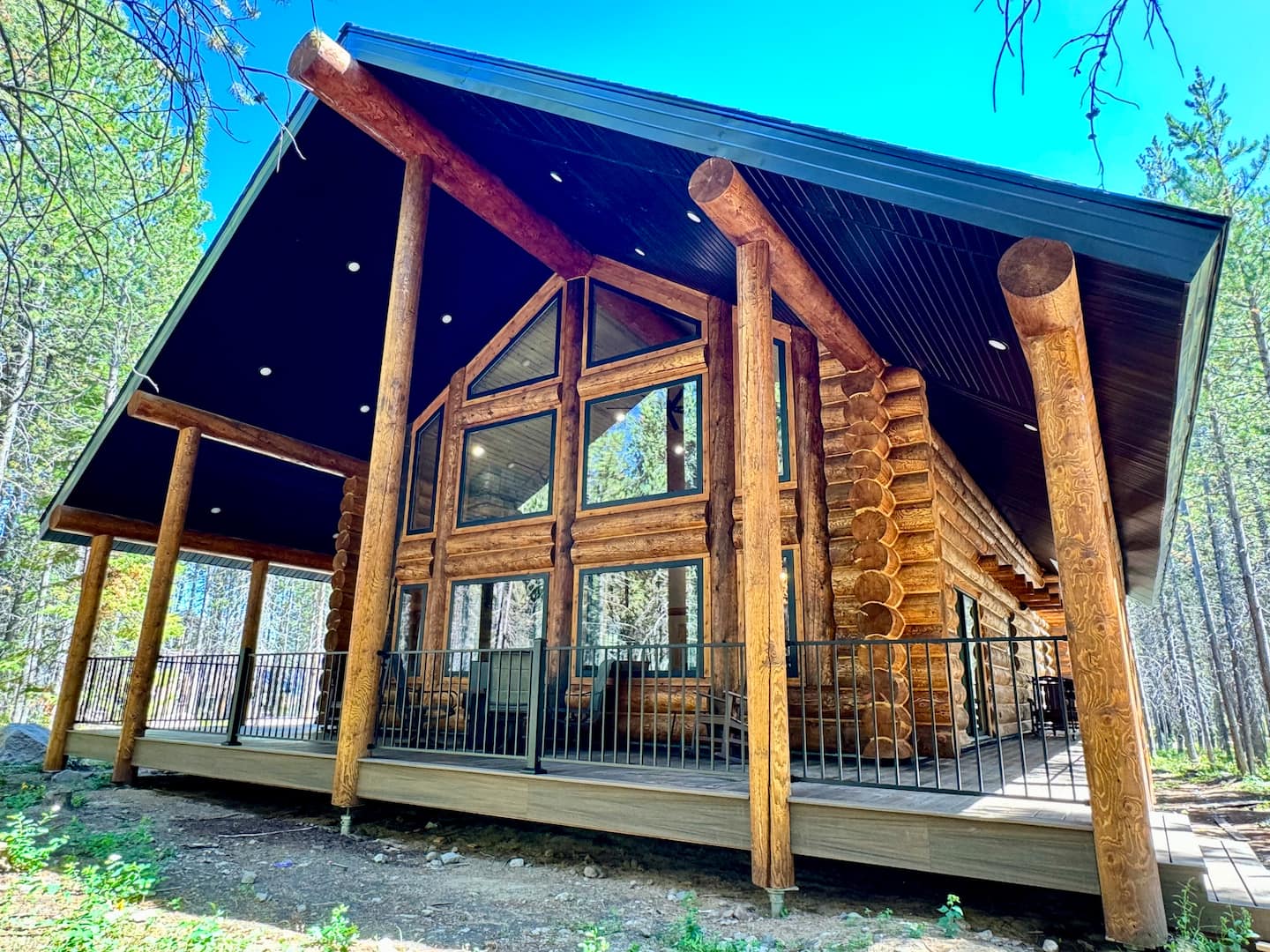 Strawberry Summit Getaway log cabin among the pines in Island Park, Idaho